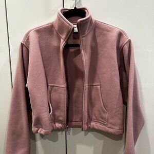 Aritzia TNA Polar Cropped Fleece | Dusty Rose